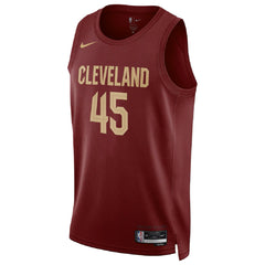 Unisex  Cleveland Cavaliers Donovan Mitchell #45 Wine Swingman Jersey - Icon Edition 