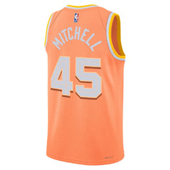 Unisex Cleveland Cavaliers Donovan Mitchell #45 Orange Swingman Jersey 2025/26 - City Edition 