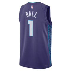 Unisex Charlotte Hornets LaMelo Ball #1 Purple Swingman Jersey - Statement Edition 