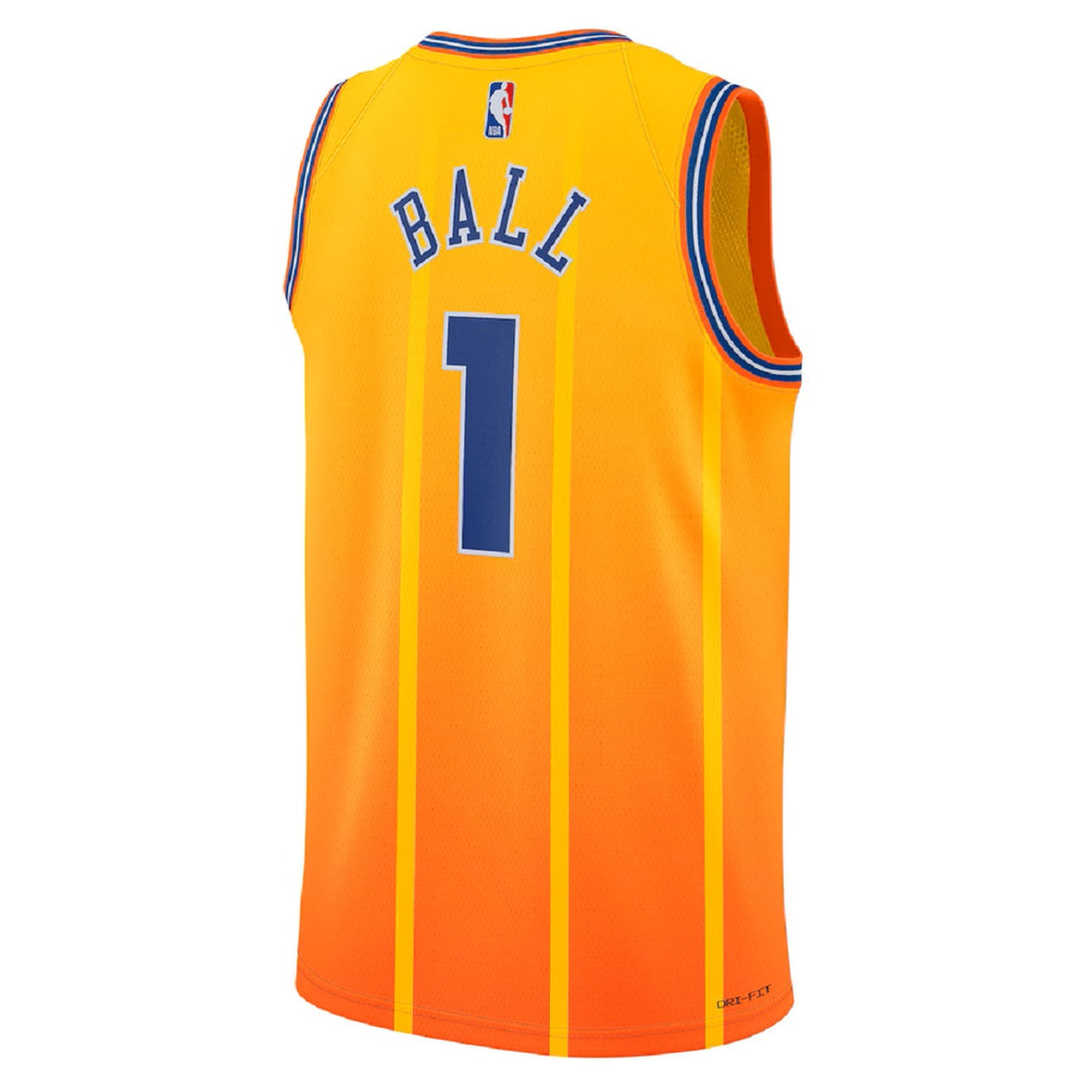 Unisex Charlotte Hornets LaMelo Ball #1 Orange Swingman Jersey 2025/26 - City Edition 