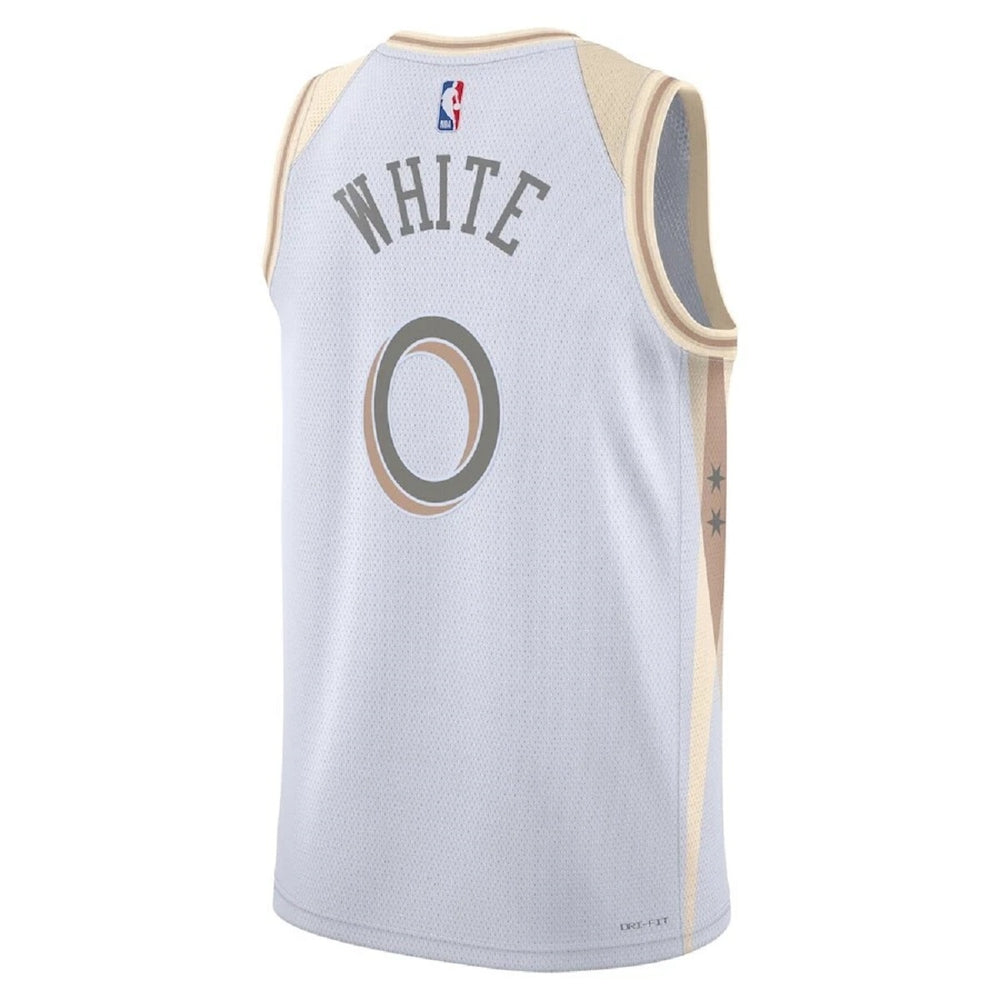 Unisex Chicago Bulls Coby White #0 White Swingman Jersey - City Edition 