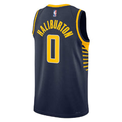 Unisex Indiana Pacers Tyrese Haliburton #0 Navy Swingman Jersey - Icon Edition 