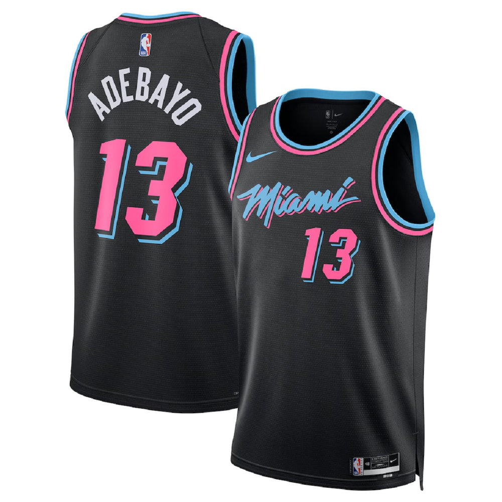 Unisex Miami Heat Bam Adebayo #13 Black Swingman Jersey 2025/26 - City Edition 