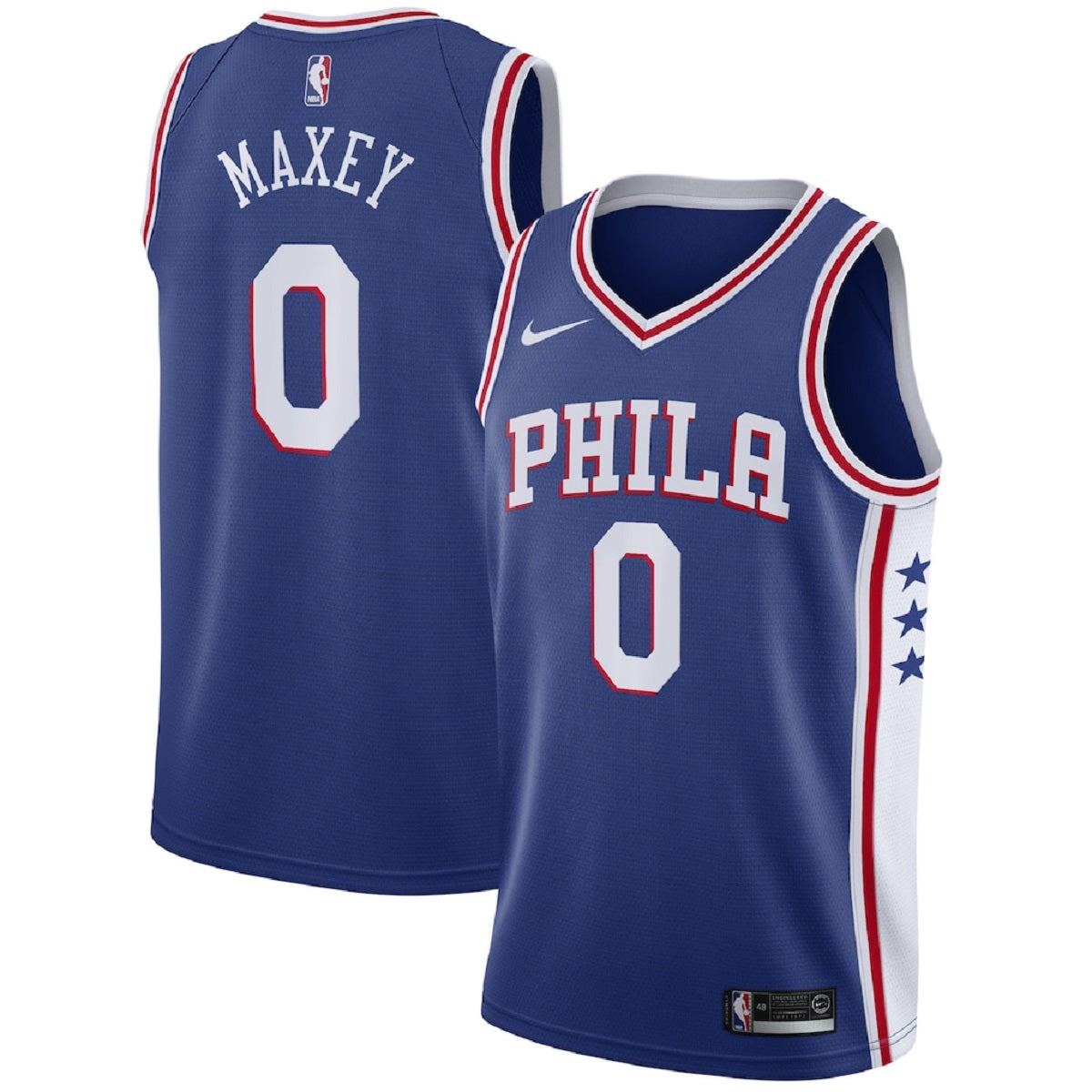 Unisex Philadelphia 76ers Tyrese Maxey #0 Royal Swingman Jersey - Icon Edition 