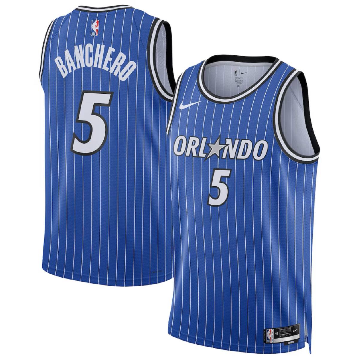 Unisex  Orlando Magic Paolo Banchero #5 Blue Swingman Jersey - Icon Edition 