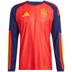 Spain Home Match Long Sleeve Jersey Player Version World Cup 2026 