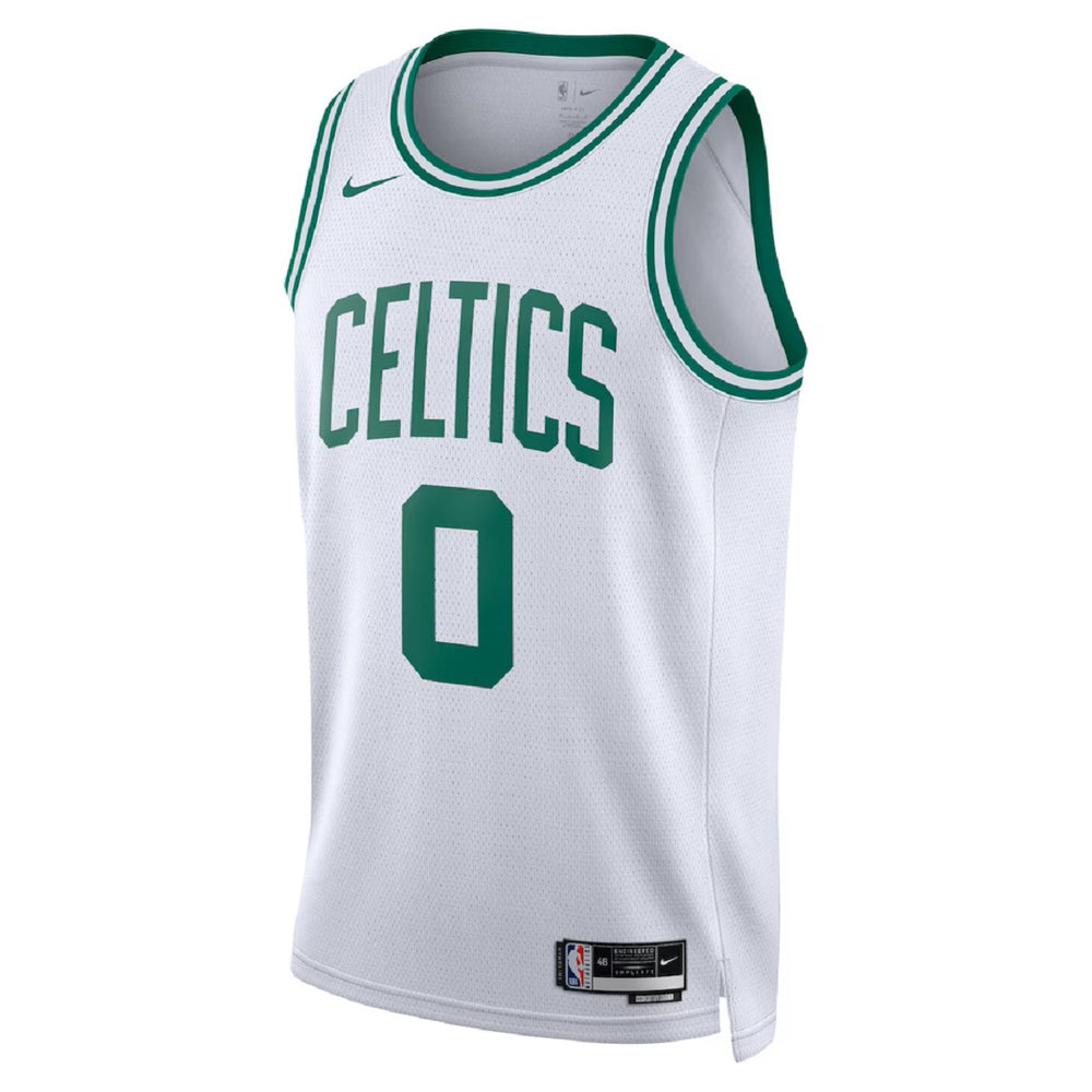 Youth Boston Celtics Jayson Tatum #0 White Swingman Jersey - Association Edition 