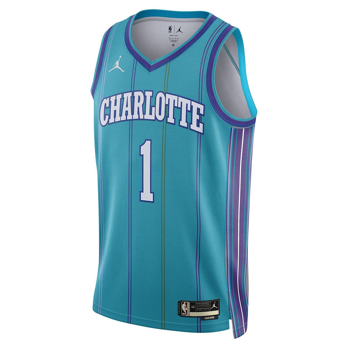 Unisex Charlotte Hornets LaMelo Ball #1 Teal Swingman Jersey - Classic Edition 