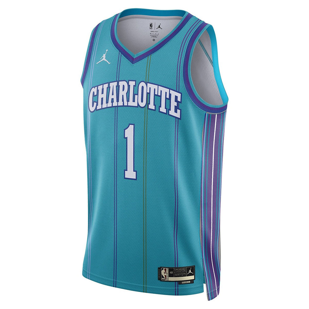 Unisex Charlotte Hornets LaMelo Ball #1 Teal Swingman Jersey - Classic Edition 