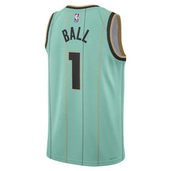 Unisex Charlotte Hornets LaMelo Ball #1 Mint Swingman Jersey - City Edition 