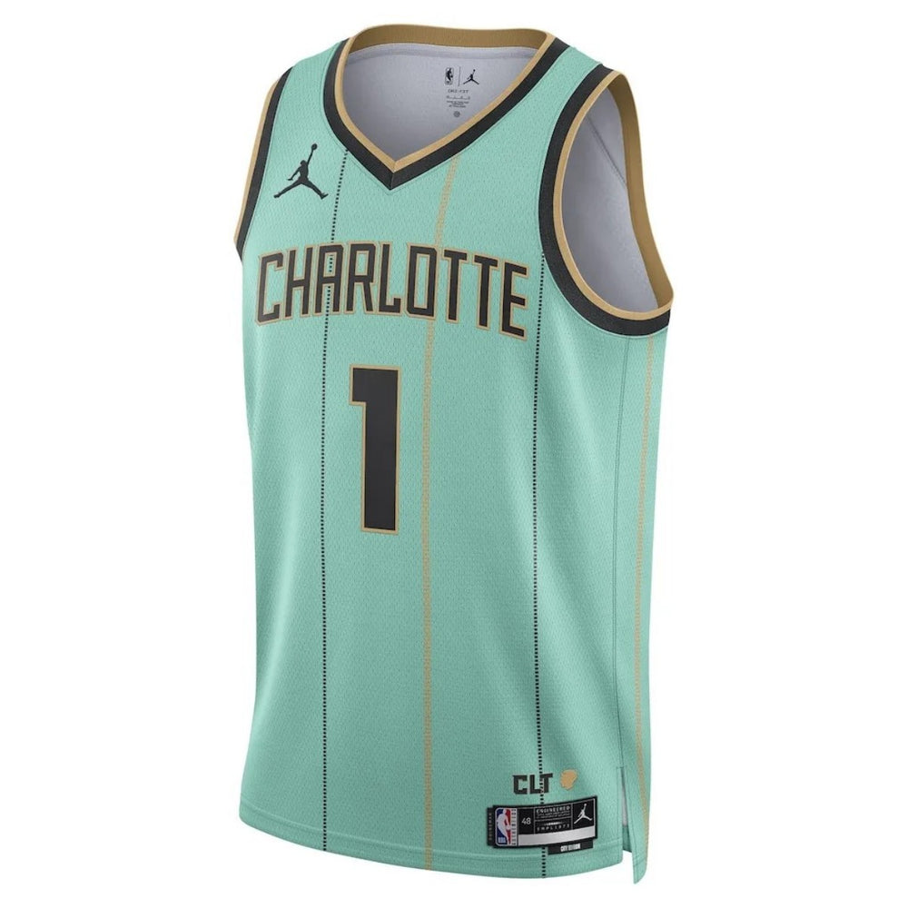 Unisex Charlotte Hornets LaMelo Ball #1 Mint Swingman Jersey - City Edition 