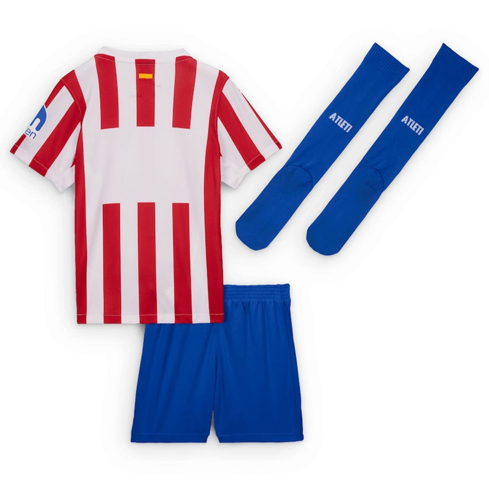 Kids Atletico Madrid Home Jersey Full Kit 2025/26 