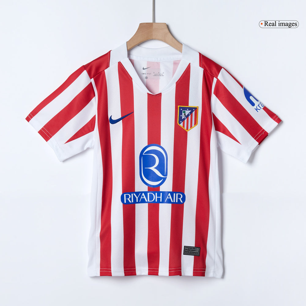 Kids Atletico Madrid Home Jersey Full Kit 2025/26 