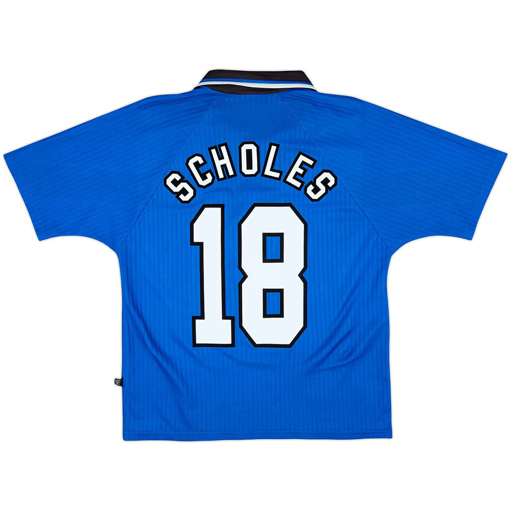 Scholes #18 Retro Manchester United Third Jersey 1996/98 