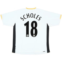 Scholes #18 Retro Manchester United Away Jersey 2006/08 