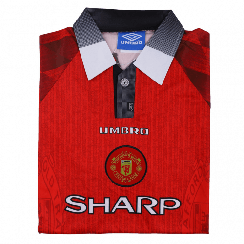 Cole #9 Retro Manchester United Home Jersey 1996/98 
