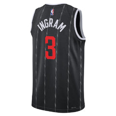 Unisex Toronto Raptors Brandon Ingram #3 Nike Black 2025/26 Swingman Jersey - City Edition 