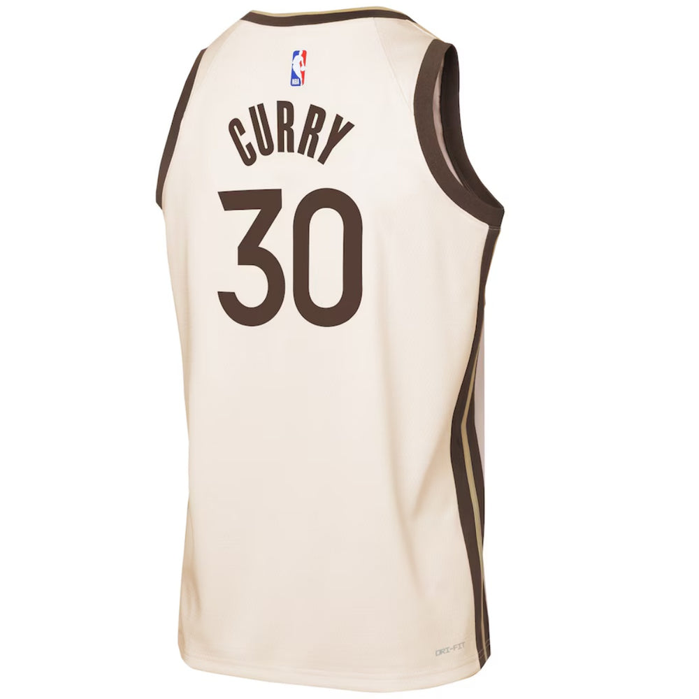 Unisex Golden State Warriors Stephen Curry #30 Nike Tan 2025/26 Swingman Jersey - City Edition 