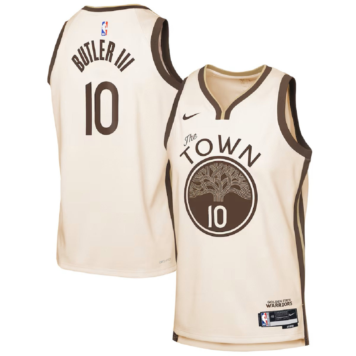 Unisex Golden State Warriors Jimmy Butler #10 Nike Tan 2025/26 Swingman Jersey - City Edition 