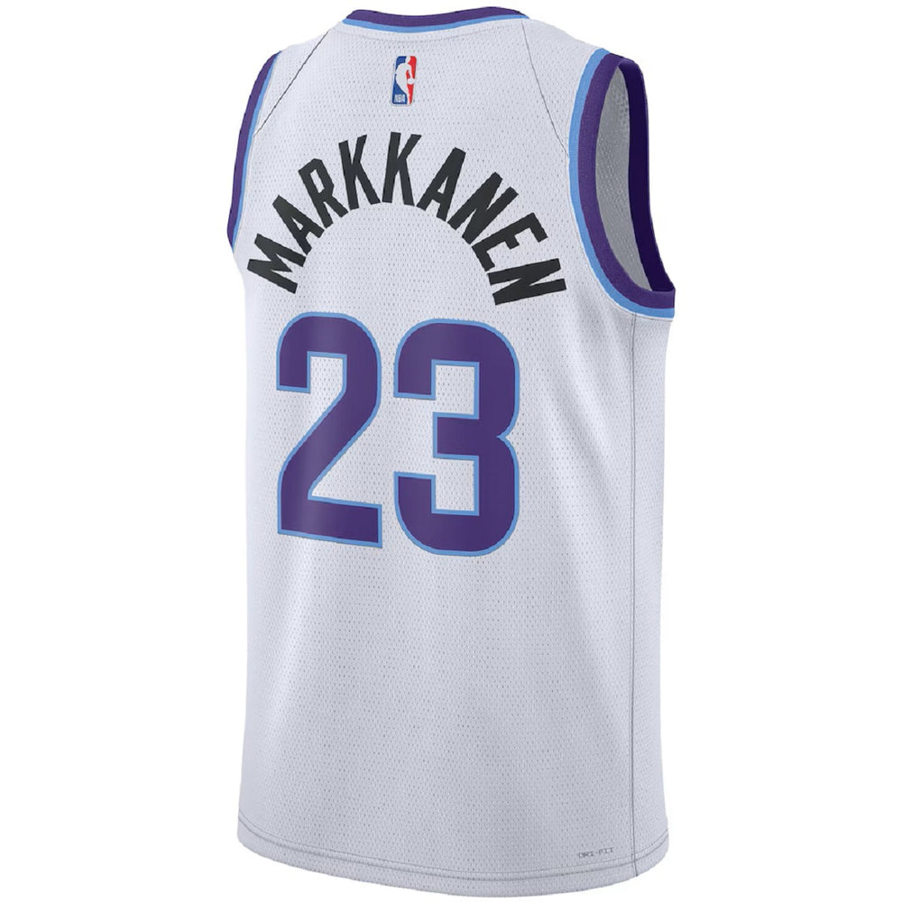 Unisex Utah Jazz Lauri Markkanen #23 White Swingman Jersey - Association Edition 