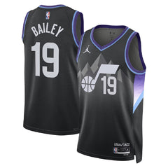 Unisex Utah Jazz Ace Bailey #19 Black Swingman Jersey - Statement Edition 