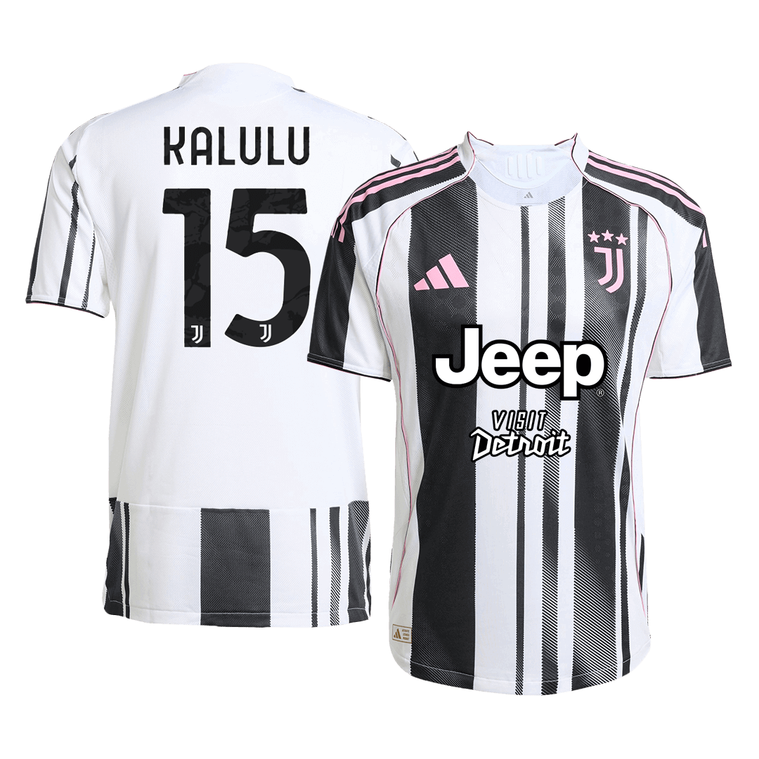 KALULU #15 Juventus Home Match Jersey Player Version 2025/26 