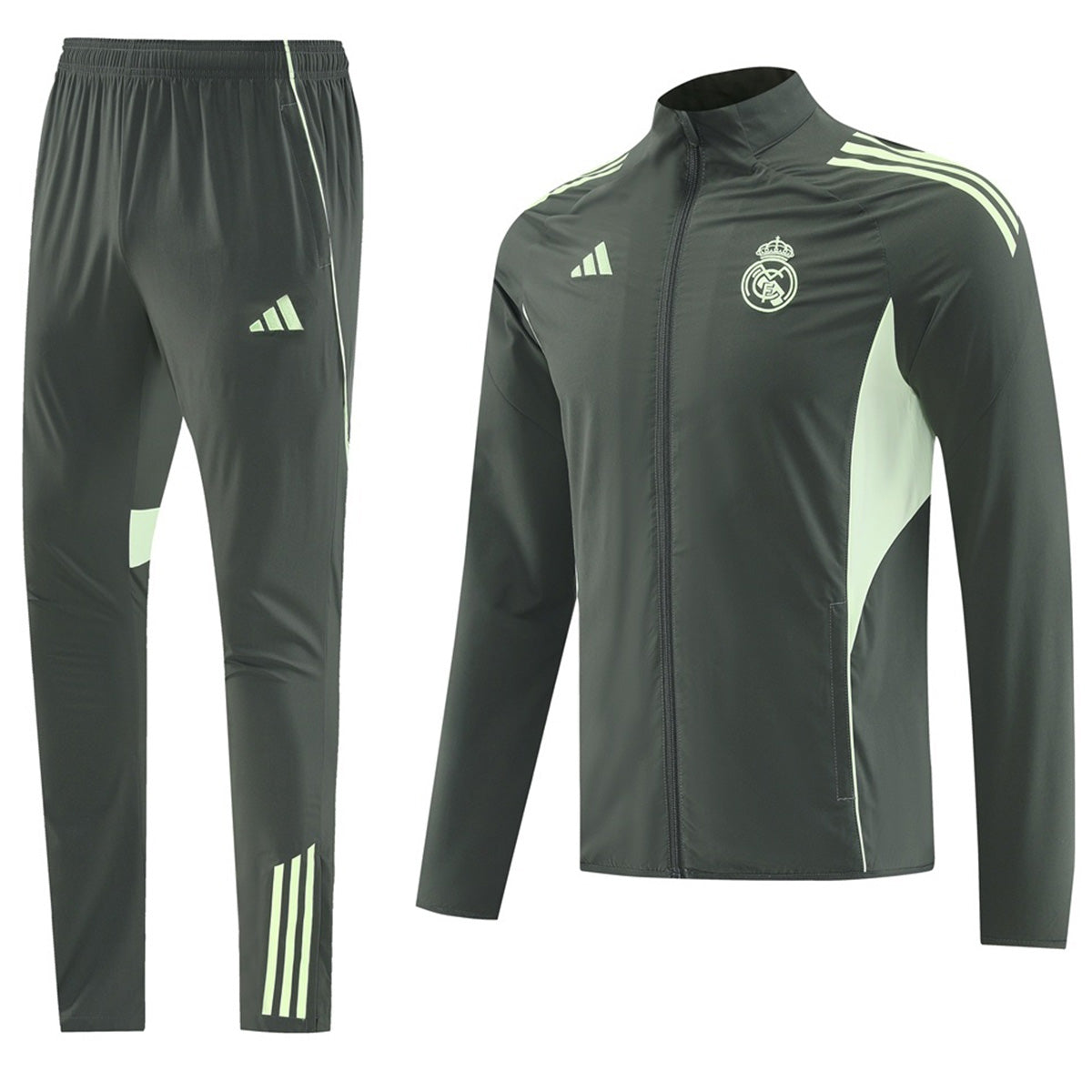 Real Madrid Training Tracksuit Kit(Jacket+Pants) Green 2025/26 