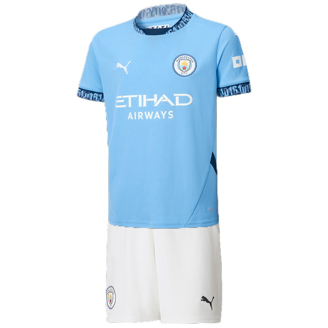 Kids Manchester City Home Jersey Kit 