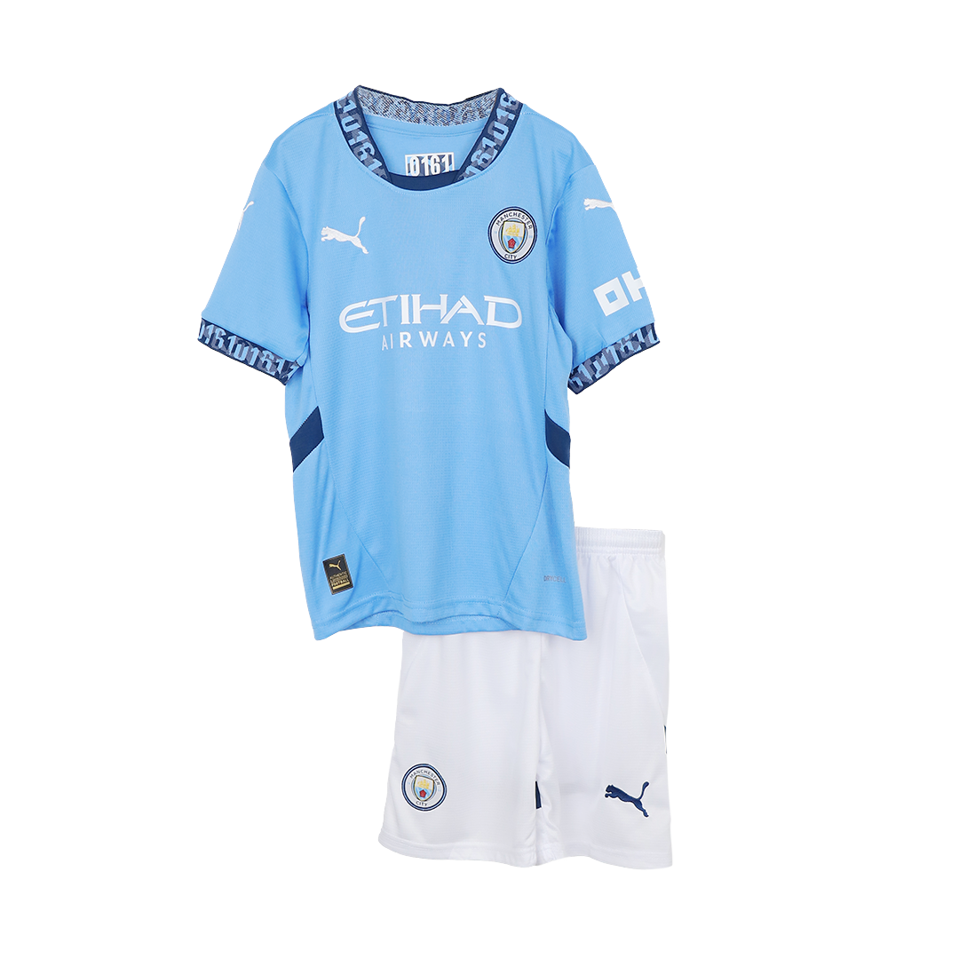 Kids Manchester City Home Jersey Kit 