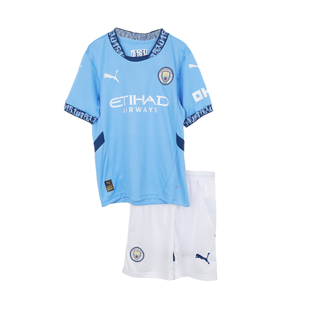 Kids Manchester City Home Jersey Kit 