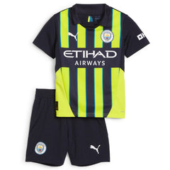 Kids Manchester City Away Jersey Kit 