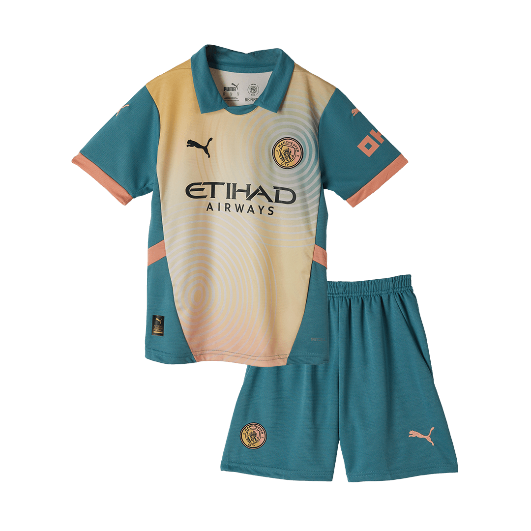 Kids Manchester City Fourth Jersey Kit 