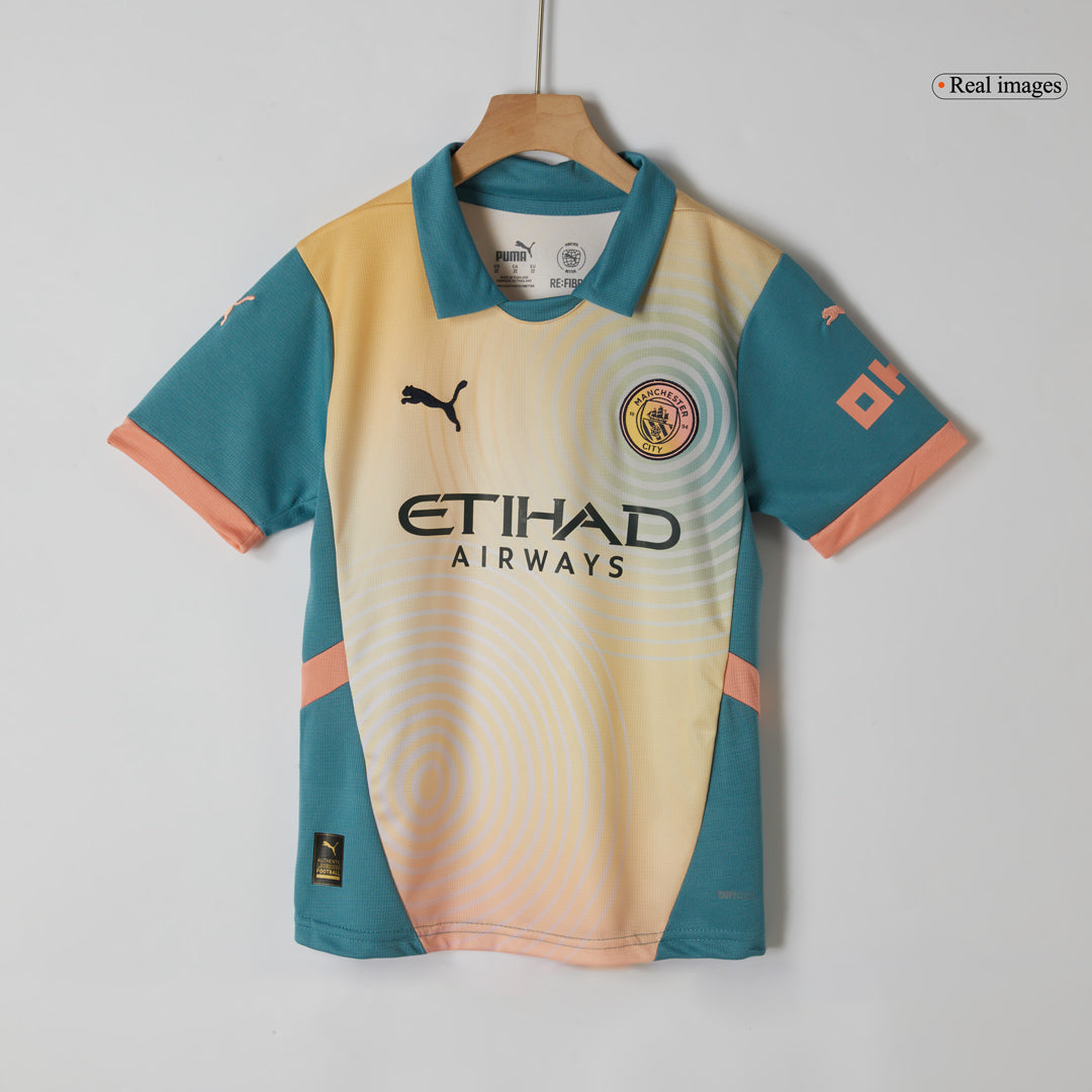 Kids Manchester City Fourth Jersey Kit 
