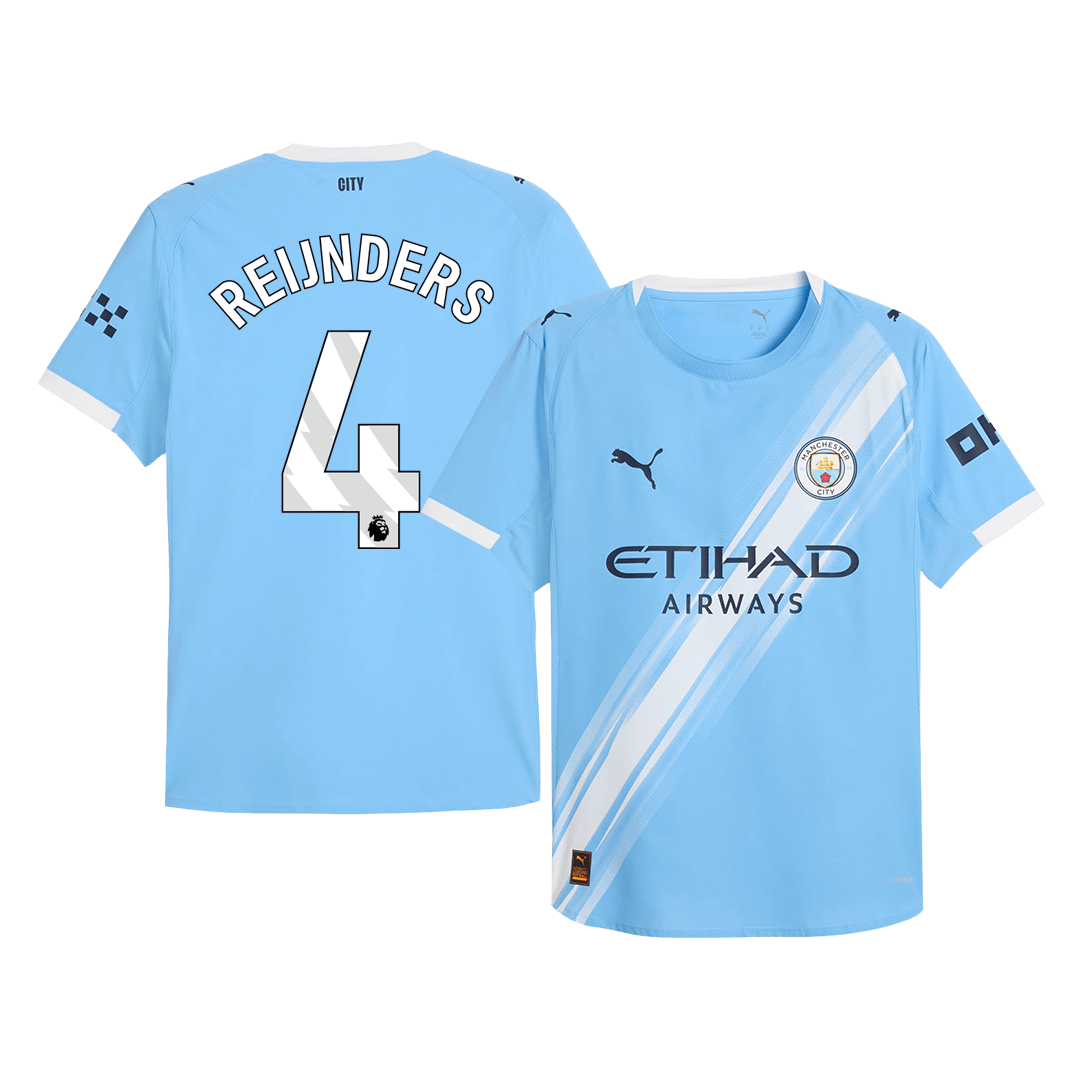 REIJNDERS #4 Manchester City Home Match Jersey Player Version 2025/26 