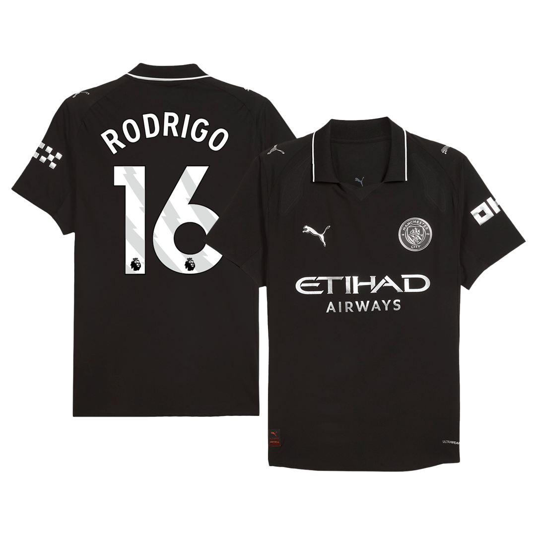 RODRIGO #16 Manchester City Away Match Jersey Player Version 2025/26 