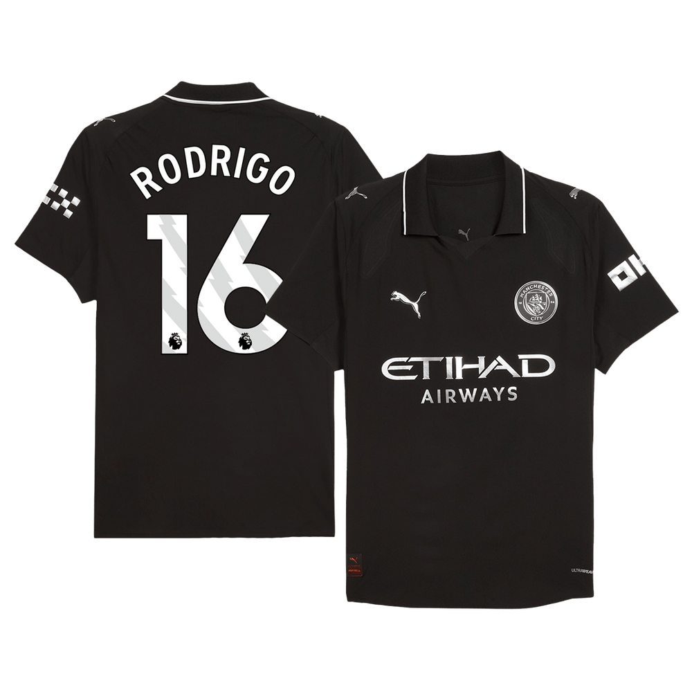 RODRIGO #16 Manchester City Away Match Jersey Player Version 2025/26 