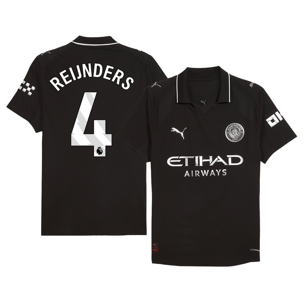REIJNDERS #4 Manchester City Away Match Jersey Player Version 2025/26 