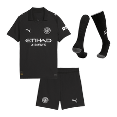Kids Manchester City Away Jersey Full Kit 2025/26 