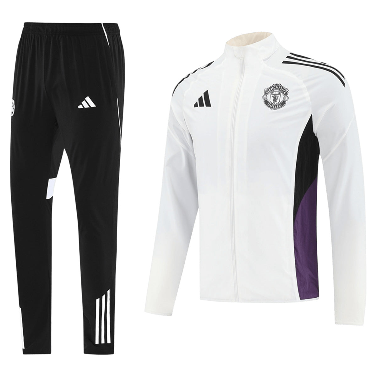 Manchester United Windbreaker Kit(Jacket+Pants) White 2025/26 