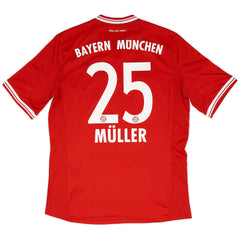 MÜLLER #25 Retro Bayern Munich Home Jersey 2013/14 