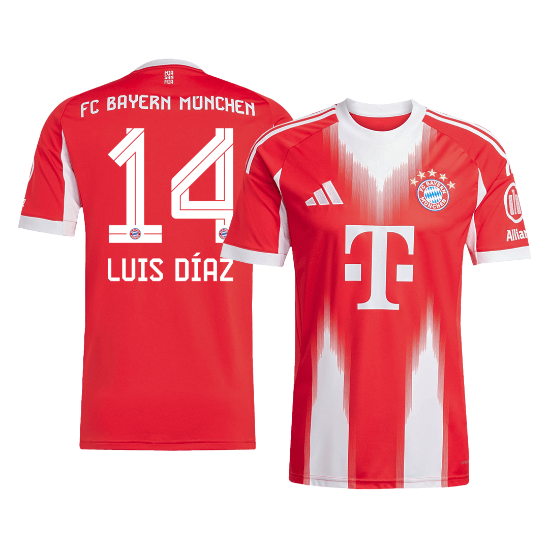 LUIS DÍAZ #14 Bayern Munich Home Jersey 2025/26 