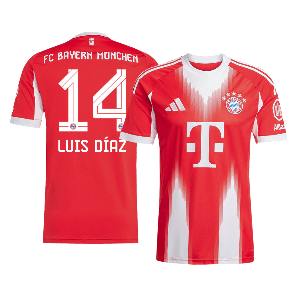 LUIS DÍAZ #14 Bayern Munich Home Jersey 2025/26 