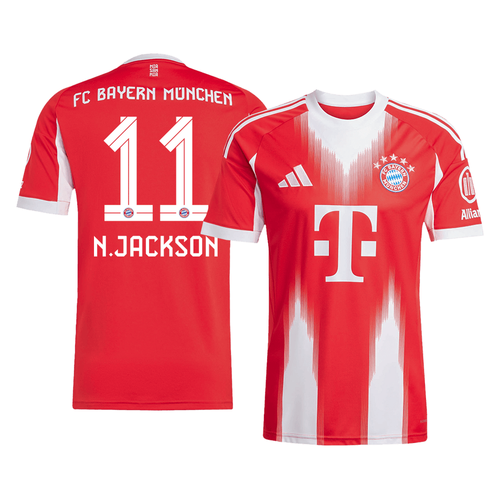N.JACKSON #11 Bayern Munich Home Jersey 2025/26 - [Super Replica] 