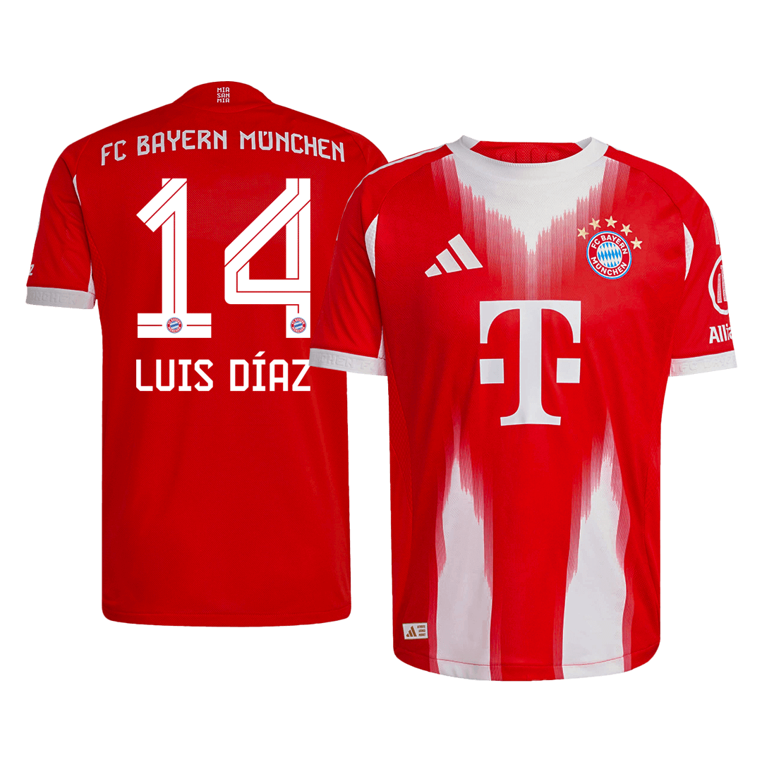 LUIS DÍAZ #14 Bayern Munich Home Match Jersey Player Version 2025/26 