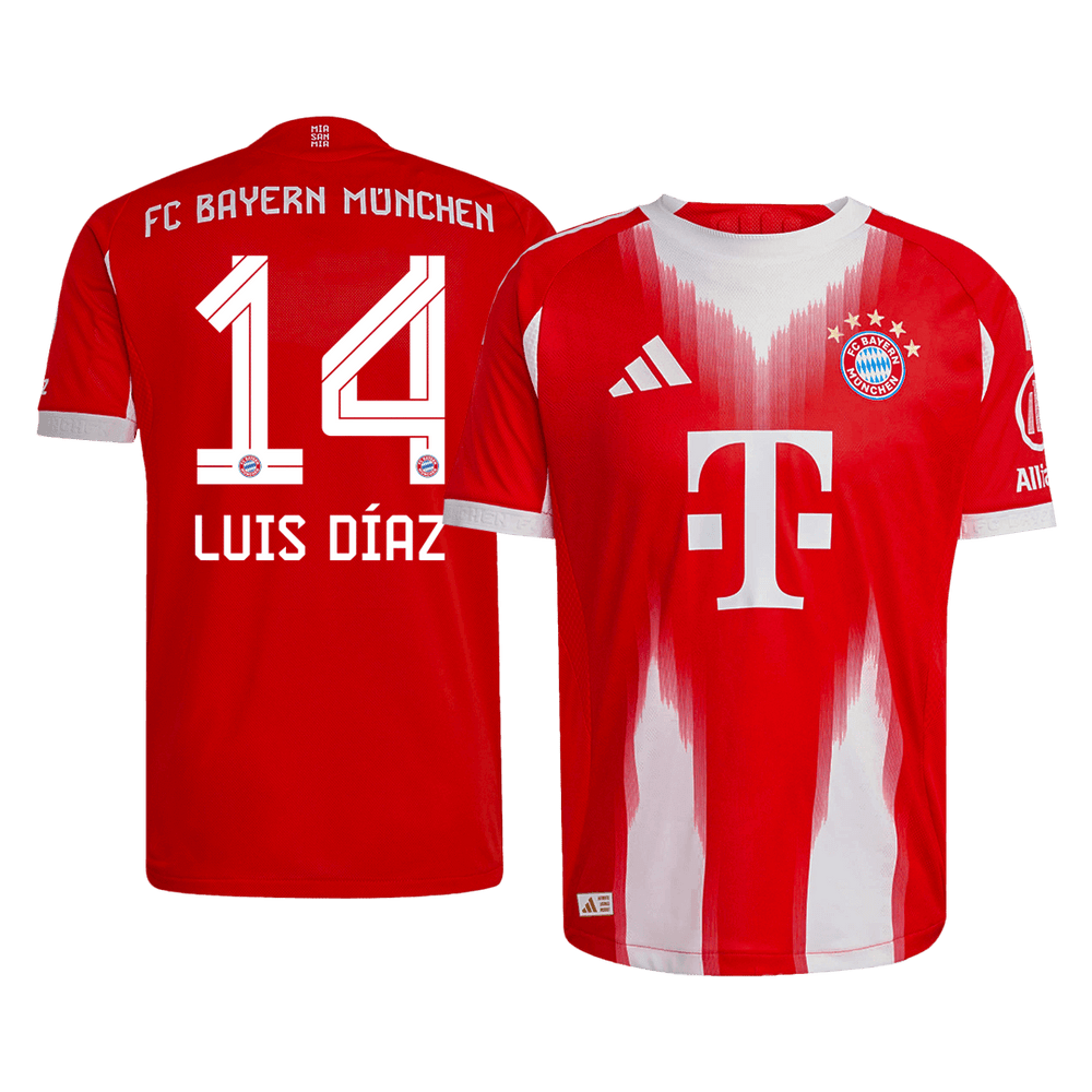 LUIS DÍAZ #14 Bayern Munich Home Match Jersey Player Version 2025/26 