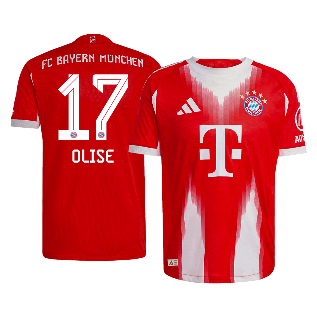 OLISE #17 Bayern Munich Home Match Jersey Player Version 2025/26 