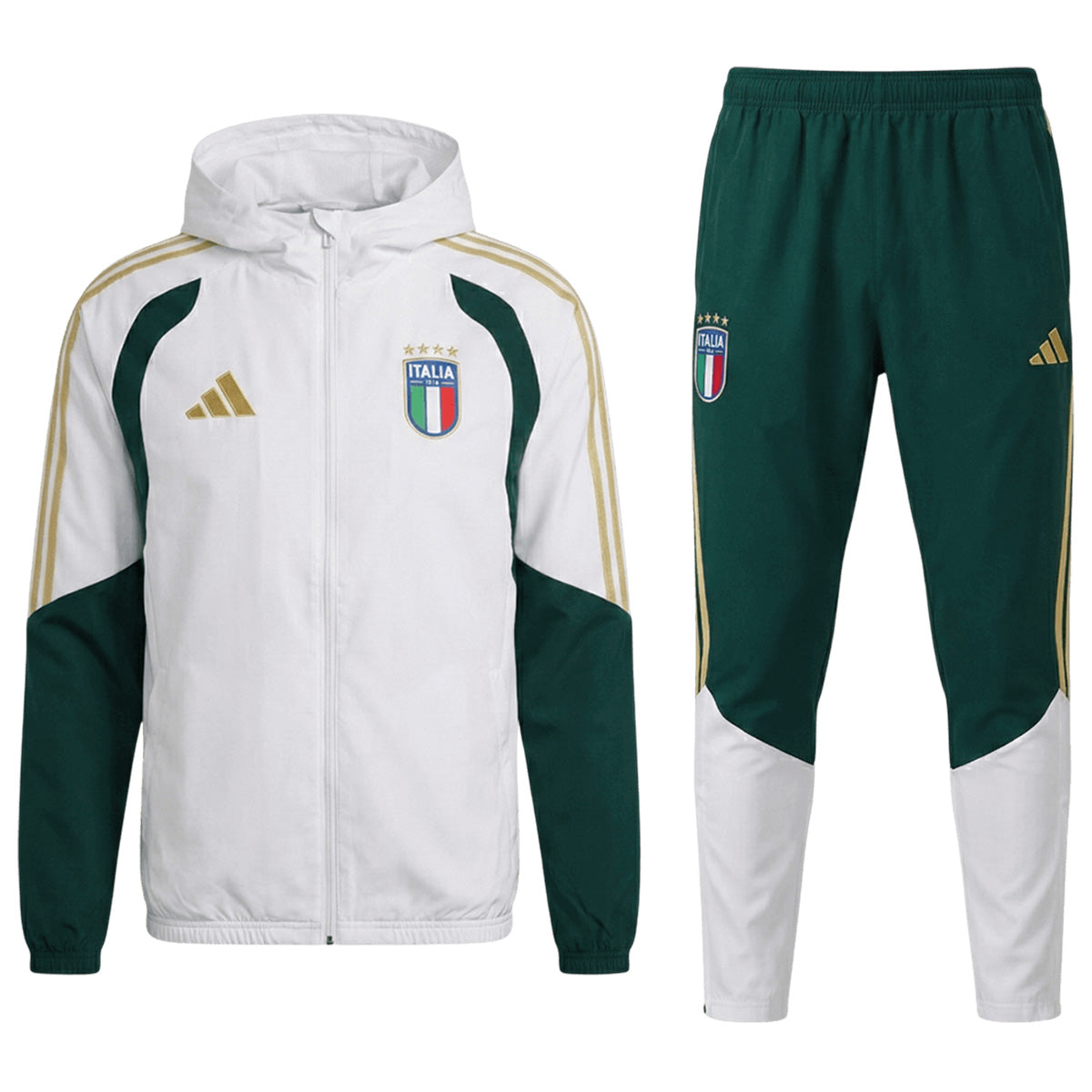 Italy Windbreaker Hoodie Kit(Top+Pants) White 2026 