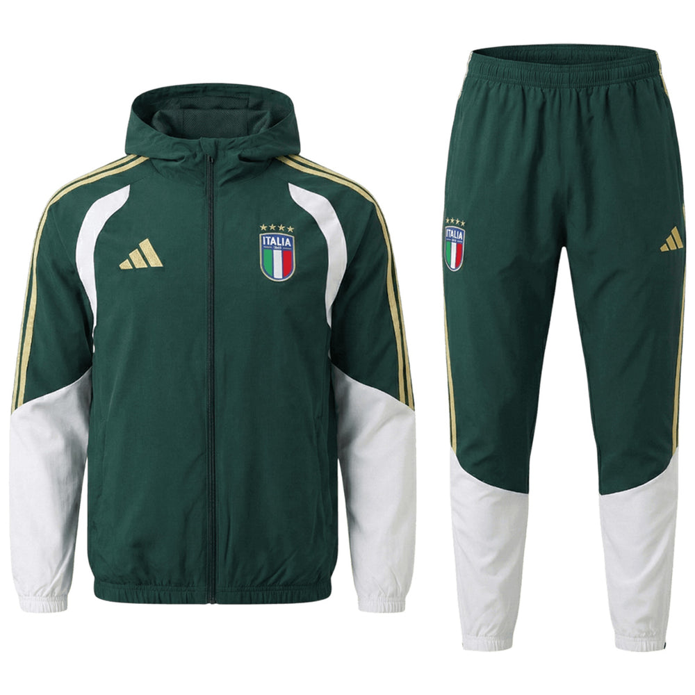 Italy Windbreaker Hoodie Kit(Top+Pants) Green 2026 