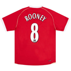 Rooney #8 Retro Manchester United Home Jersey 2006/07 