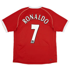 Ronaldo #7 Retro Manchester United Home Jersey 2006/07 